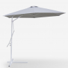 Guarda-chuva de 3 metros Elegante e Resistente em Aço Branco Anti UV Dorico Estoque