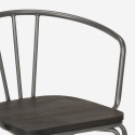 Cadeiras c/Apoio de braços em Aço para Bar e Cozinha Ferrum Arm 