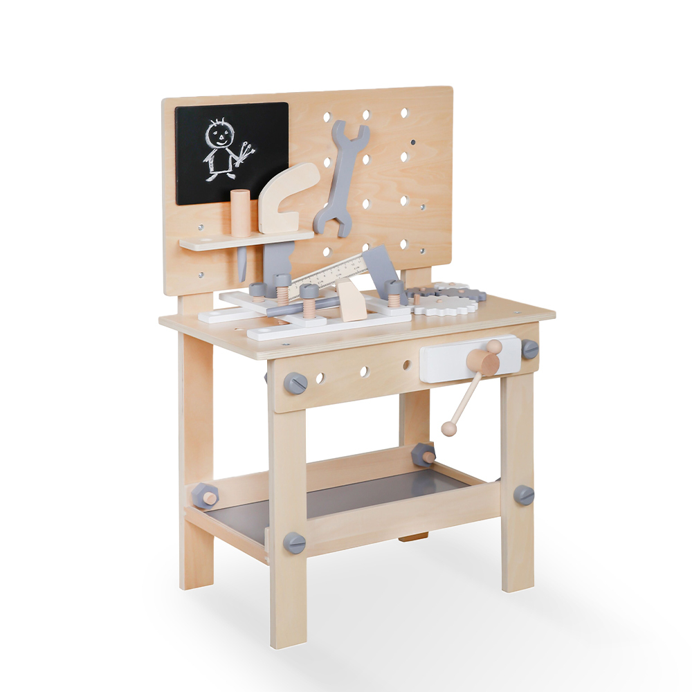 Bancada de Brinquedos de Madeira para Crianças com Ferramentas Magic Bench
