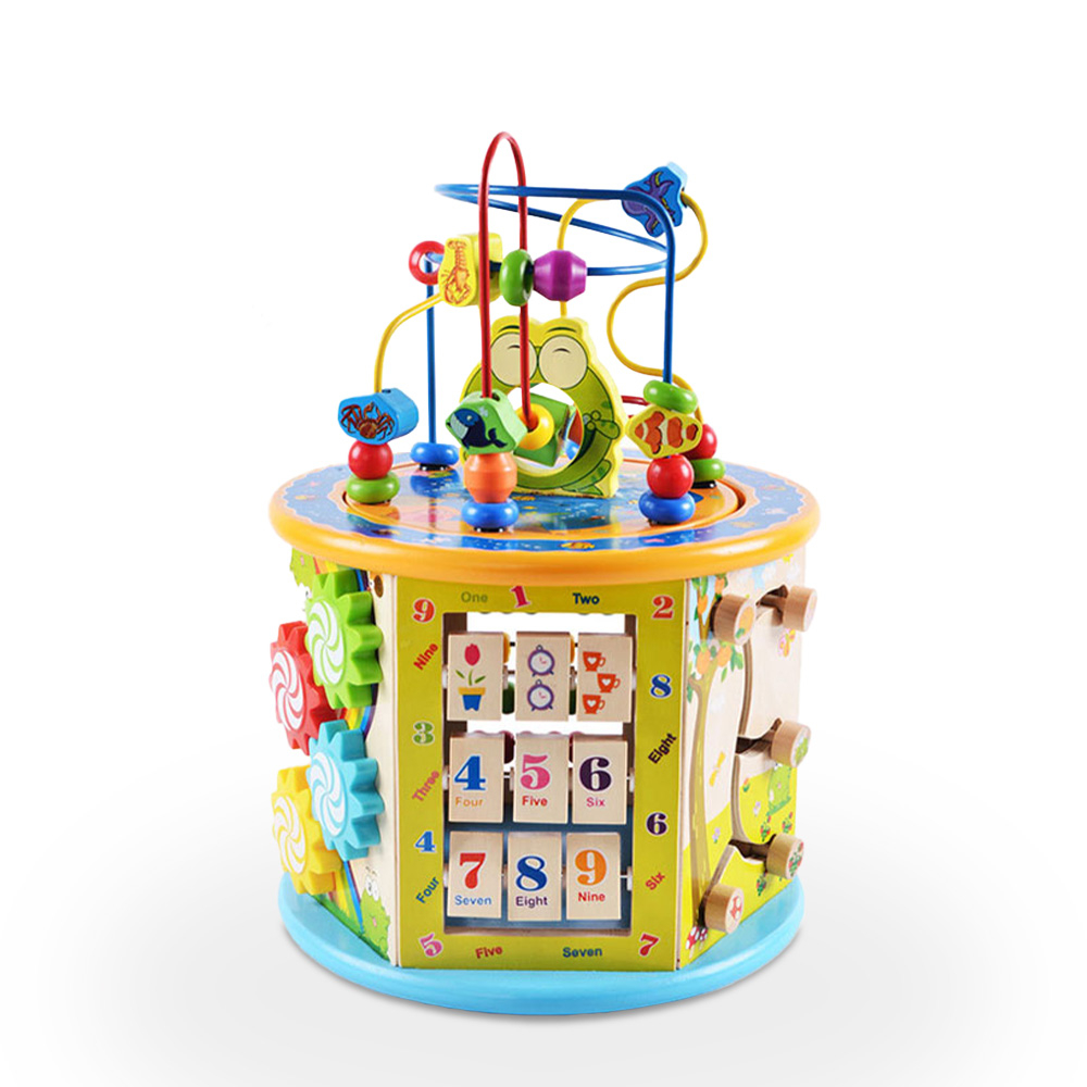 Cubo de Atividades Multi-jogo para Crianças Feito de Madeira Fantasy Land