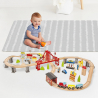 Trilhos de Comboio de Brinquedo de Madeira para Crianças de 70 peças Mr Ciuf Venda