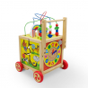 Carrinho Brinquedo de Madeira para Crianças pequenas c/Vários Jogos Magic Box Saldos