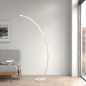 Candeeiro de pé LED com design moderno e minimalista em arco Rigel Modelo