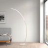 Candeeiro de pé LED com design moderno e minimalista em arco Rigel Modelo