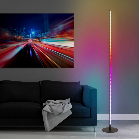 Candeeiro de pé LED design minimalista controle remoto moderno RGB Dubhe