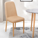 Cadeiras para Cozinha Bar Restaurante em Tecido e Metal com Efeito de madeira Davos Light Saldos