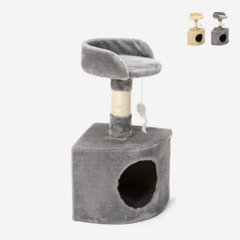 Canil de plataforma de coluna de sisal de canto de poste de arranhadura de gato 60 cm Korat