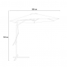Guarda-chuva de 3 metros Elegante e Resistente em Aço Branco Anti UV Dorico Modelo