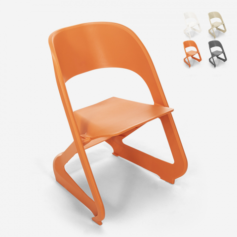 Cadeira de plástico empilhável de design para bares, festas e eventos públicos Nest