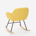 Cadeira de Balanço Moderna em Tecido Patchwork Woodpecker 