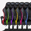 Cadeira Gaming com LED's RGB Almofadas Rodas Super-Confortável Desportiva The Horde Características