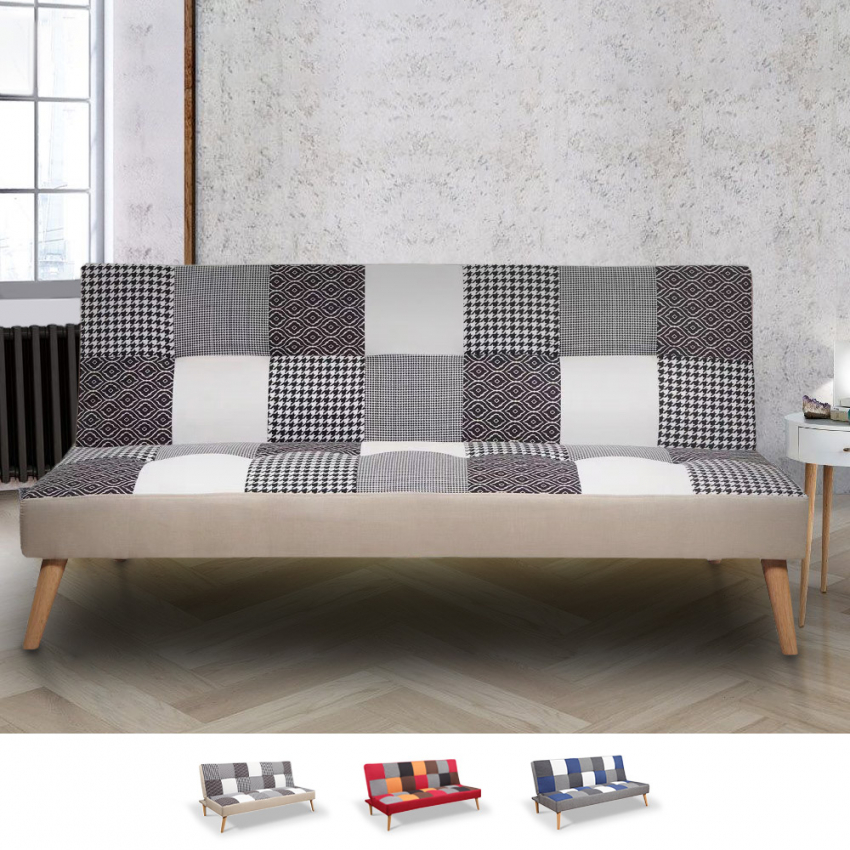Sofá-cama 3 lugares Elegante Moderno Pequeno Sem braços Kolorama Medidas