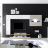 Unidade de parede moderna de madeira branca brilhante para TV Nice Promoção