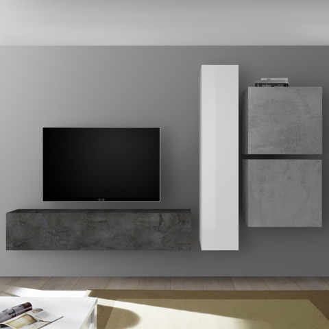 Móvel de parede de TV para sala de estar modular com design moderno Infinity 79