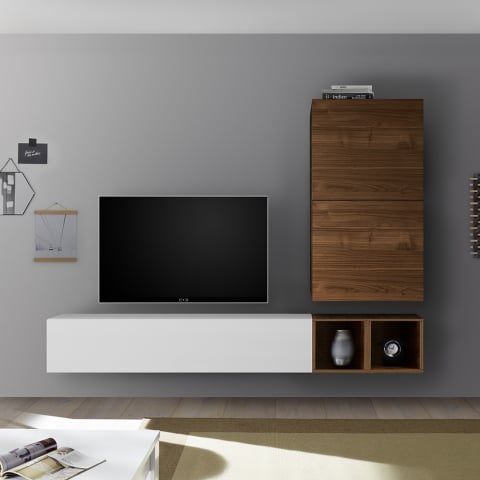 Móvel de parede com suporte de TV de design modular moderno para sala de estar Infinity 93