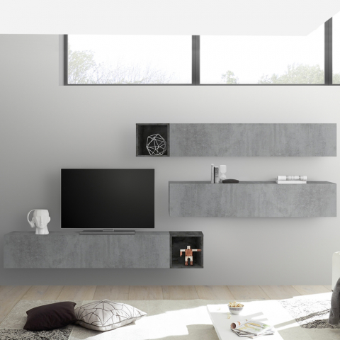 Móvel de parede com suporte para TV com design modular moderno para sala de estar Infinity 99