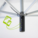 Guarda-sol Com Carregador USB Painel solar anti-UV 3x3 Power Características