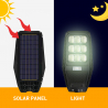 Lâmpada de rua solar LED 100W sensor de controle remoto de suporte lateral Solis M Catálogo