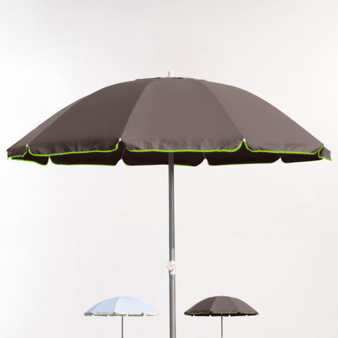 Guarda-sol praia 220 Cm Algodão Pesado prova vento Roma Fluo