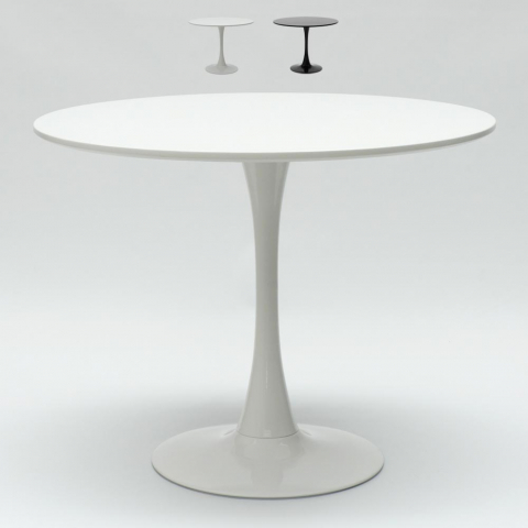 Mesa redonda Preta e Branca p/Bar ou Sala 80cm Goblet Promoção