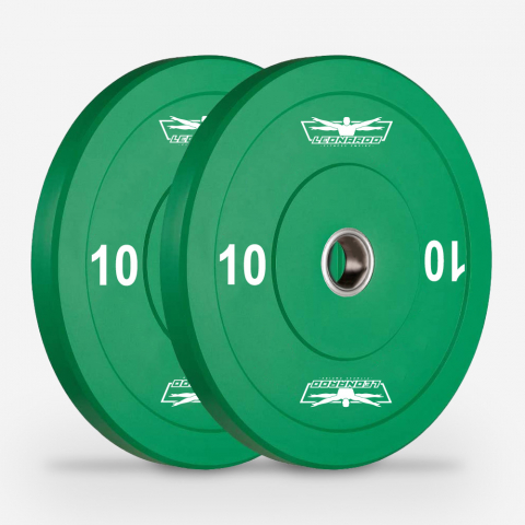 2 x 10 kg de borracha olímpica e discos de aço para choque cross training de 50 mm Hanzo