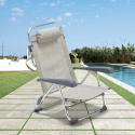 Cadeira de Praia Reclinável com Braços Dobrável Confortável Gargano Escolha