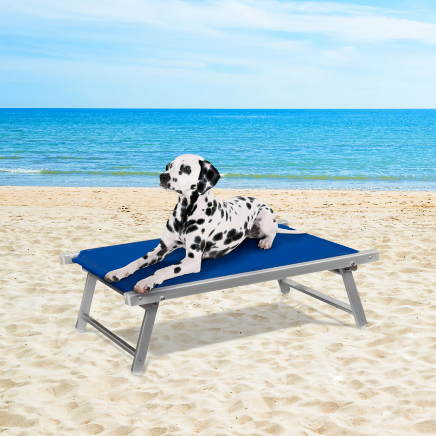 Cama para Cães Leito de Praia Mar em Alumínio Animal Doggy