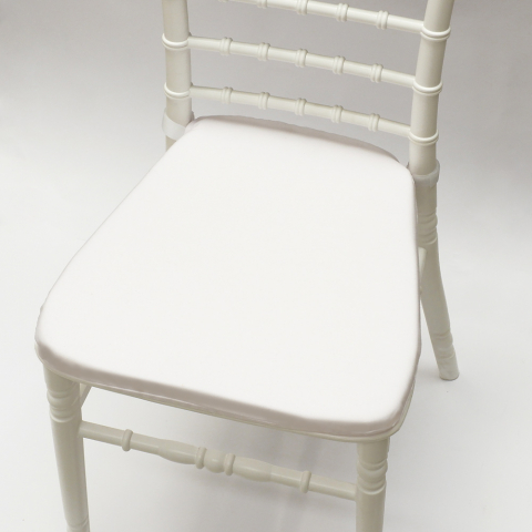 Conjunto 4 almofadas brancas acolchoadas antiderrapantes cadeira Chiavarina Napoleon