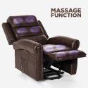Cadeira elétrica de massagem  c/Aquecimento Elevador Rodas Isabel Custo