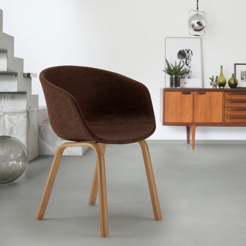 Cadeira Em Metal Tecido De Madeira Para Cozinha Bar Estilo Escandinavo Komoda