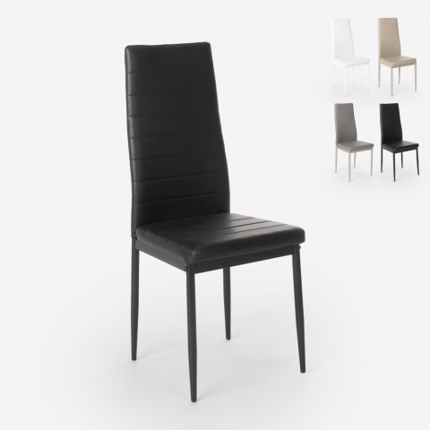 Cadeiras estofadas design moderno couro sintético para cozinha sala de jantar restaurante Imperial