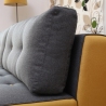 Sofá de 2-3 lugares c/Pufe Chaise-longue Moderno Resistente Confortável Luda 