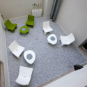 Cadeira Baixa Moderna para Jardim Confortável Futurista Low Lita 