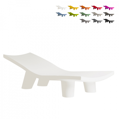 Espreguiçadeira Design Moderno Em Polietileno Jardim Piscina Slide Low Lita Lounge