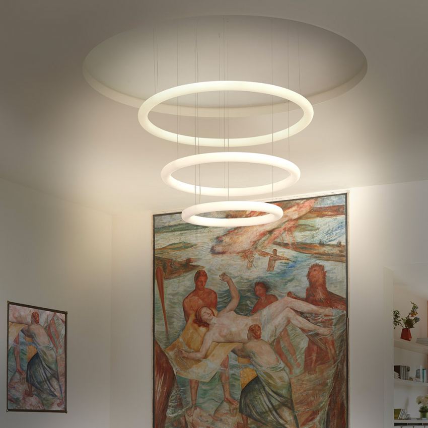 Lampade Da Soffitto Circolare Sospensione Design Moderno Slide Giotto