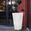 Vasos Iluminados Brancos para Plantas Flores Decoração Exterior LED Slide Y-Pot Venda