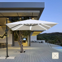 Guarda-sol Quadrado para Jardim com Luz LED e Painel solar integrado 3x3 Paradise Saldos