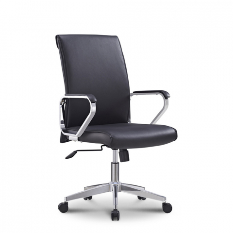 Cadeira de escritório elegante ergonómica giratória aço pele sintética Cursus