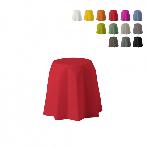 Banqueta baixa polietileno design moderno extravagante Slide Pandoro