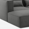 Sofá de 3 lugares Modular c/Chaise-longue Pufe Versátil Confortável Solv Características