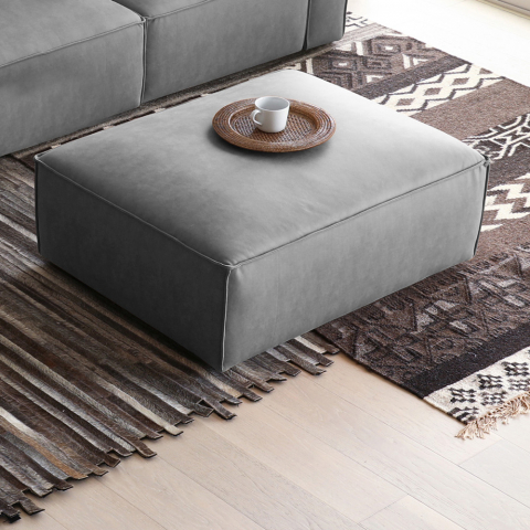 Puff apoio para os pés retangular em tecido para sofá design moderno Solv