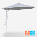 Guarda-chuva de 3 metros Elegante e Resistente em Aço Branco Anti UV Dorico Saldos