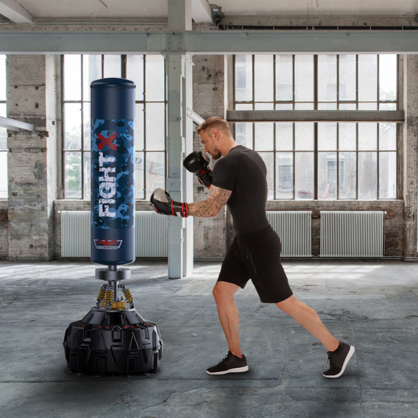 Fight X: saco de boxe de chão com alto-falantes bluetooth