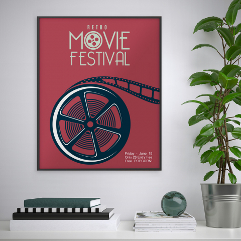 Quadro impressão poster cartaz moldura cinema 40x50cm Variety Kinet
