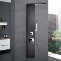 Painel de coluna de chuveiro em aço com efeito Chuva Cascata e Hidromassagem Rapolano Modelo