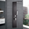 Painel de coluna de chuveiro em aço com efeito Chuva Cascata e Hidromassagem Rapolano Modelo