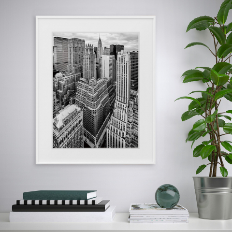 Pintura fotografia impressão paisagem urbana preto e branco 40x50cm Variety Grad