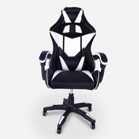 Cadeira esportiva ergonômica para jogos com almofada lombar e apoio de cabeça Understop