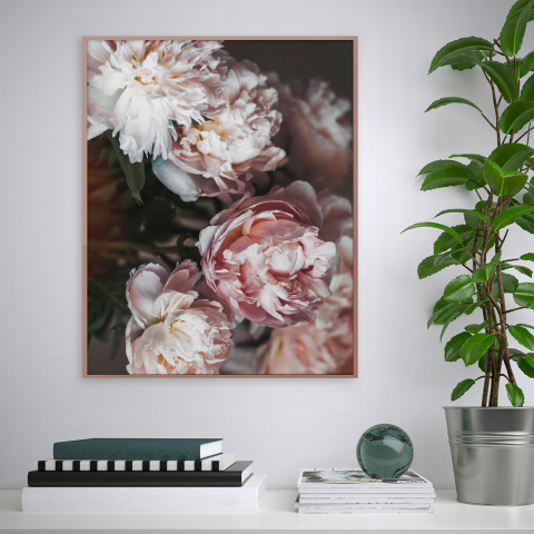Estampa tema floral moldura moldura flores natureza 40x50cm Variety Maua