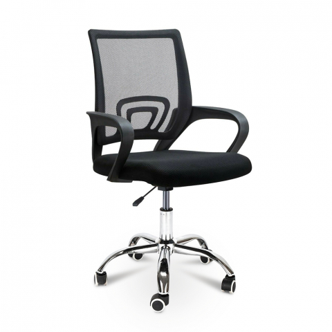 Cadeira de escritório ergonômica com apoio lombar em tecido respirável Officium